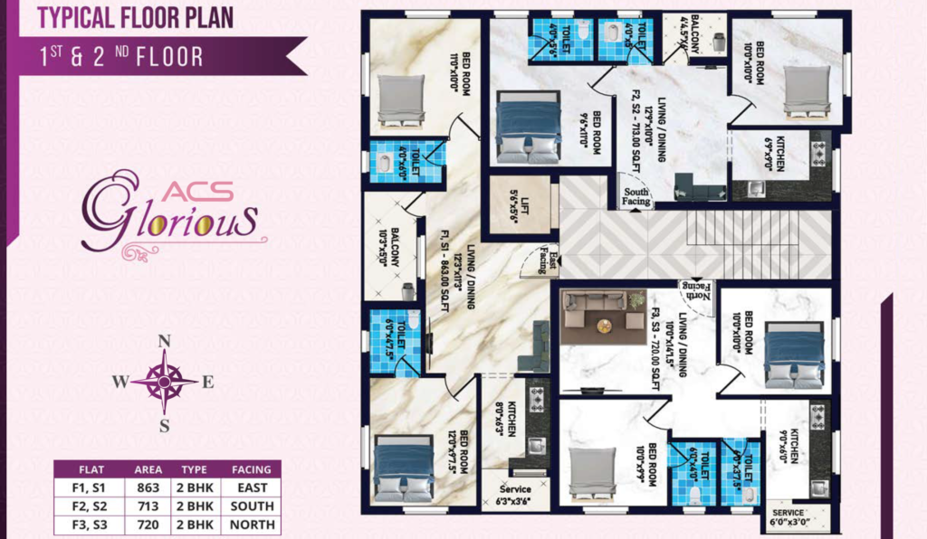 ACS GLORIOUS FIRST AND SECONF FLOOR PLANS